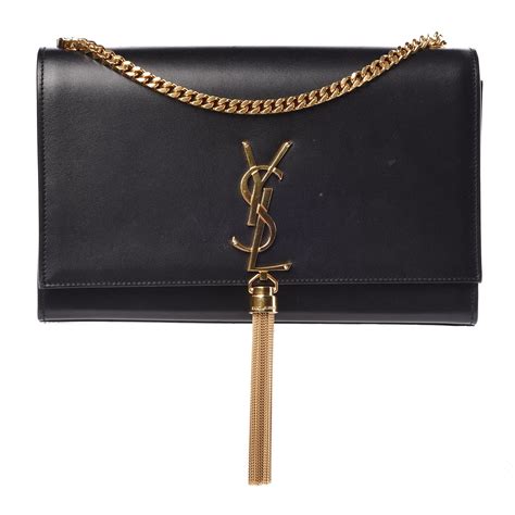 ysl tassel clutch black|SAINT LAURENT Smooth Calfskin Medium Classic Monogram .